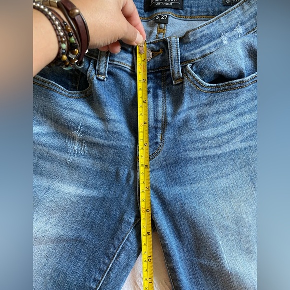 Judy Blue Womens cotton Distressed Mid Rise Slim relaxed Fit Denim Jeans 5/27 - Picture 6 of 10